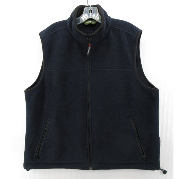 VINTAGE Eddie Bauer Vest Large Fleece Jacket Hiking Zip Up Y2K Gorpcore - Picture 1 of 9